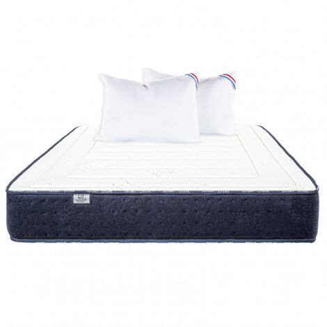 Matelas Nuage (24cm) mousse haute densité, mi-ferme, face été/hiver + oreiller, 140x190cm