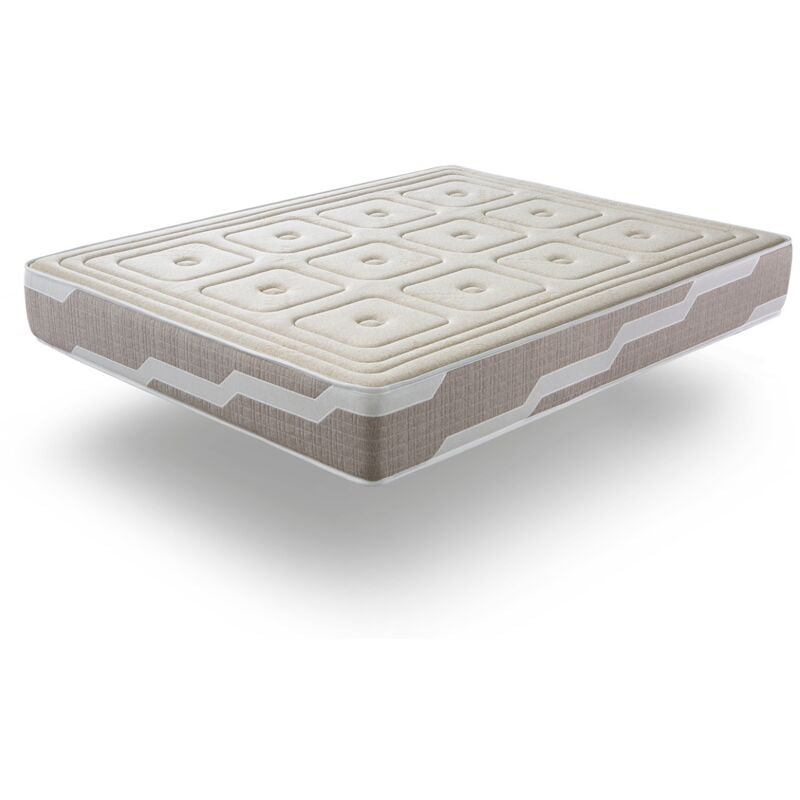 Xaluca - Matelas naturel 140X200 organic natura, Épaisseur 26 cm 100% Coton et lin Fermeté 3/5 Moyenne