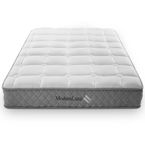 Matelas Orthopédique 120x200 cm H3 Mi-Ferme ,Mousse à Froid & Ressorts Ensachés 7 Zones/20 cm Hauteur Certifié OEKO-TEX® /4 Poignées + Emballé Sous Vide