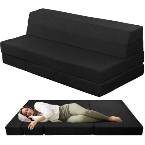 IZTOSS Matelas Pliable 135x190x12cm - Matelas Futon Pliant 2 en 1 - Lavable en machine - Canapé Lit pour Adulte Enfant - Matelas d'Invités et Matelas de Voyage