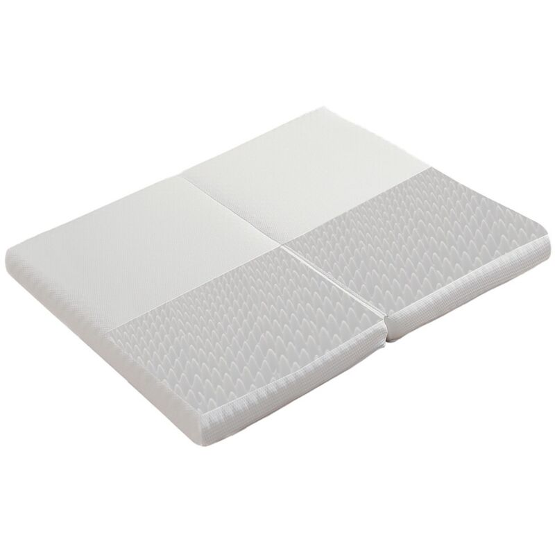 Matelas pliable 140x200&100cm tissu nid d'abeille éponge 23D H3 certifié Oeko-Tex ergonomique respirant emballage compressif multi-usages blanc