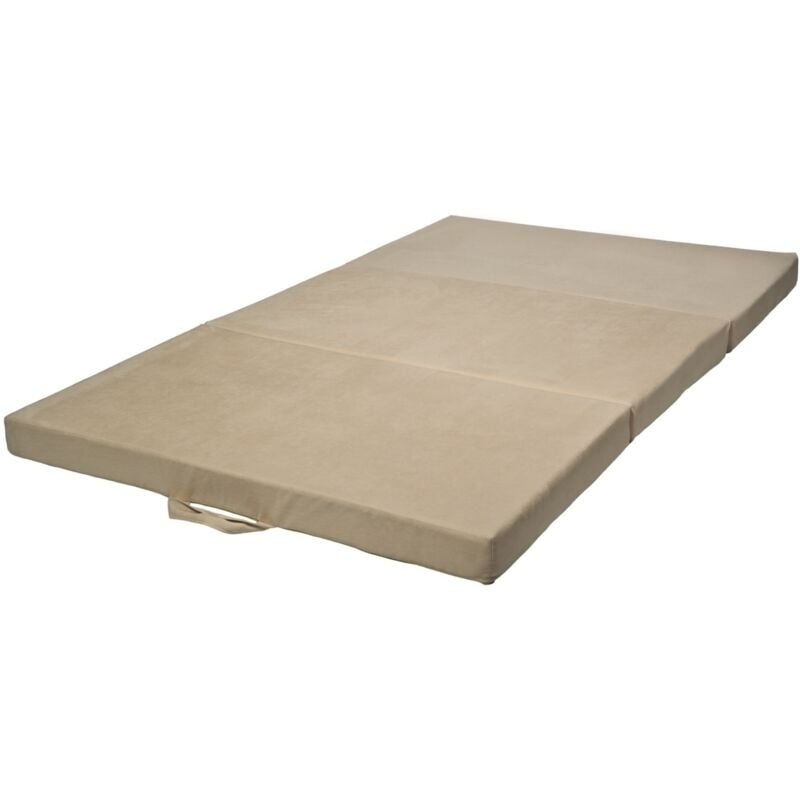Viking Choice - Matelas pliable matelas invité 200x120x10 cm blanc cassé