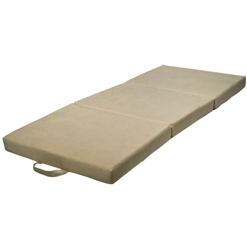 Viking Choice - Matelas pliable lit d'appoint 200x80x10 cm blanc cassé