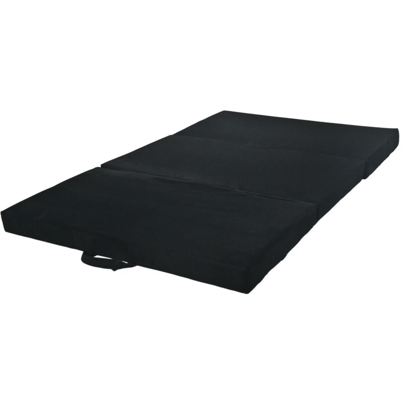Matelas pliant lit d'appoint 200x80x10 cm noir