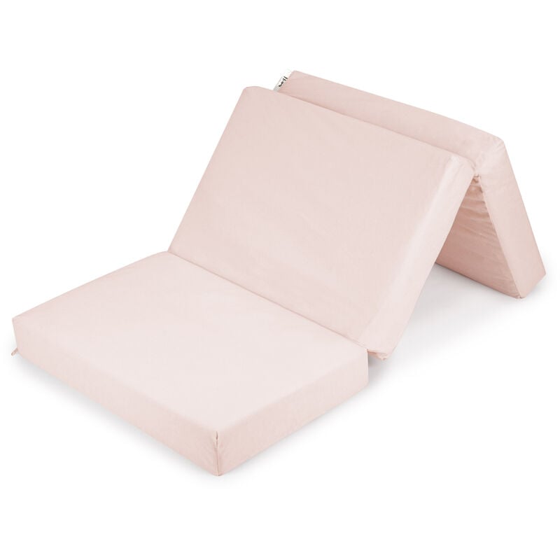 Matelas pliable pour enfants avec housse 120x60 pour lit de voyage - rose