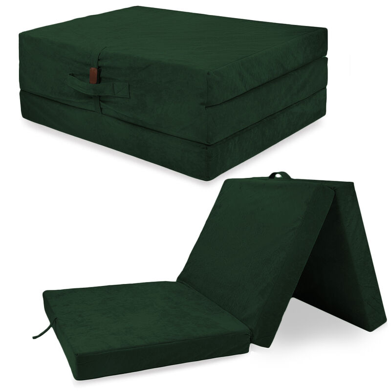 Matelas pliant touristique confortable vert bouteille