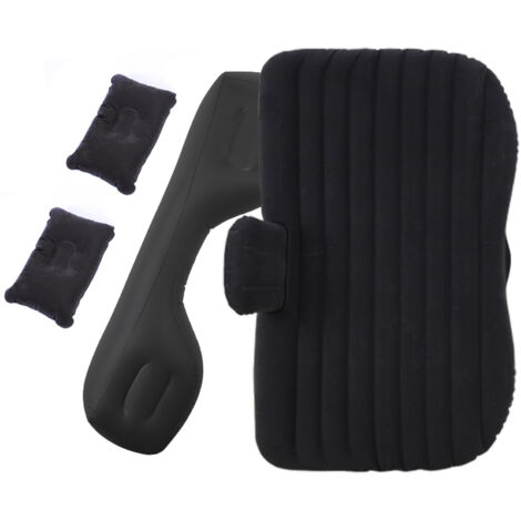 Matelas pneumatique Portable pour voiture, lit de voyage gonflable, coussin de couchage floqué pour Camping SUV RV camion noir