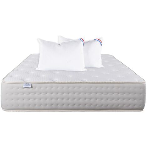 Matelas Purlux, 26cm, latex, indépendance du couchage, face été/hiver + Oreiller, 180x200cm