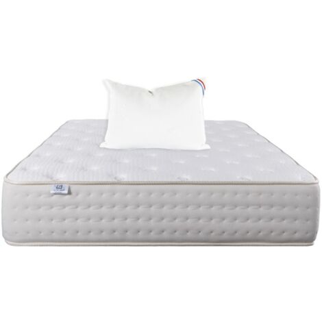 Matelas Purlux, 26cm, latex, indépendance du couchage, face été/hiver + Oreiller, 90x190cm