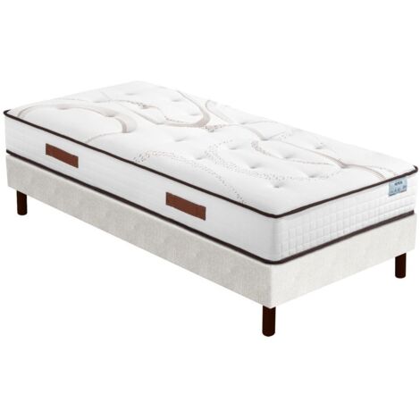 Matelas Repere + sommier SR15 - 90x190 - Ressorts - Hauteur 26 cm - Soutien ferme