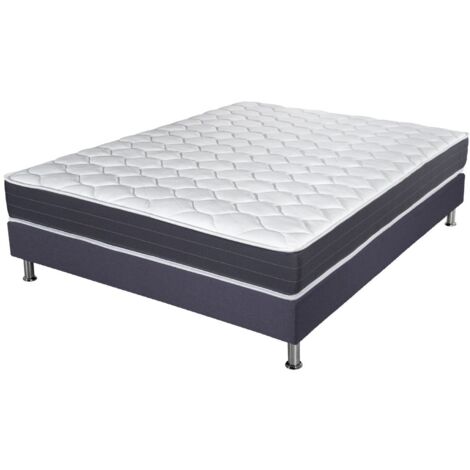 Matelas ressort + Sommier Omega Volcan 160x200 Record - H. 20 cm - Soutien ferme