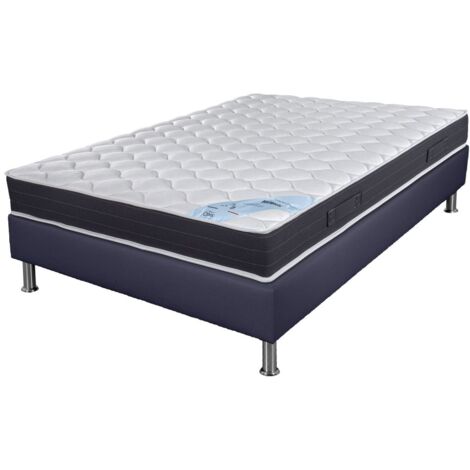 Matelas ressort + Sommier SP18 Volcan 140x190 Rubis - H. 21 cm - Soutien très ferme