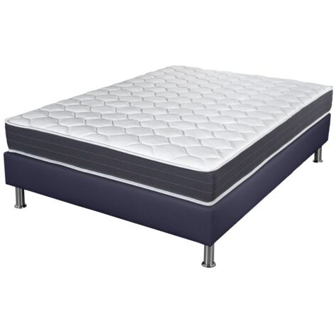 Matelas ressort + Sommier SP18 Volcan 160x200 Record - Hauteur 20 cm - Soutien ferme