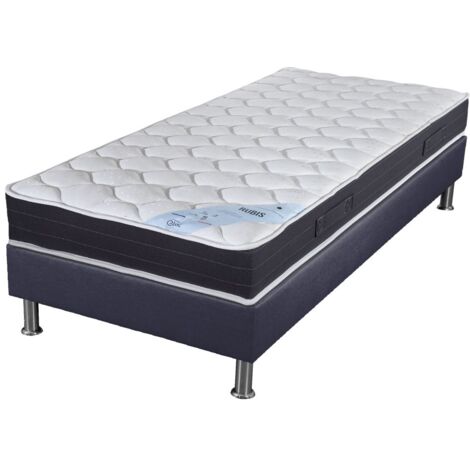 Matelas ressort + Sommier SP18 Volcan 90x200 Rubis - H. 21 cm - Soutien très ferme