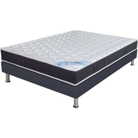Matelas ressort + Sommier SR15 Volcan 140x190 Rubis - H. 21 cm - Soutien très ferme