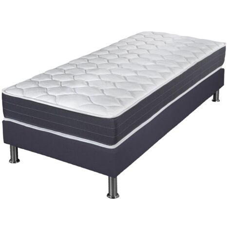 Matelas ressort + Sommier SR15 Volcan 90x190 Record - H. 20 cm - Soutien ferme
