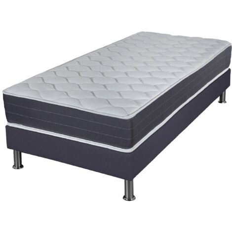Matelas ressort + Sommier SR15 Volcan 90x190 Rhodes - H. 24 cm - Soutien ferme