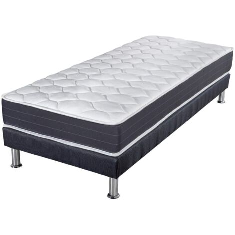 Matelas ressort + Sommier SR9 Deco 90x190 Record - H. 20 cm - Soutien ferme