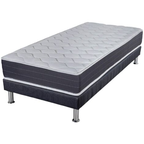 Matelas ressort + Sommier SR9 Deco 90x190 Rhodes - H. 24 cm - Soutien ferme