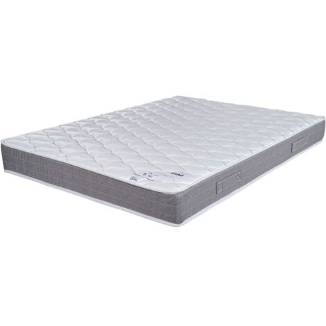 Matelas ressorts 140x190x21 cm soutien très ferme blanc - MARAKI