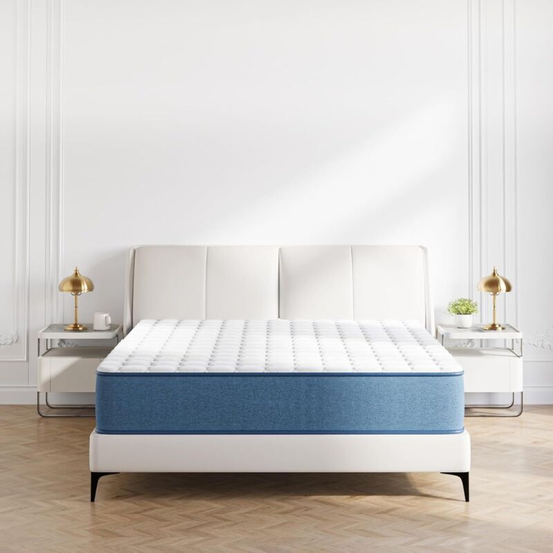 Wowttrelax - Matelas 140x200 cm, Matelas à Ressorts Ensachés, avec Mousse Confort, Respirant, hypoallergénique, Matelas avec soutien Ergonomique,