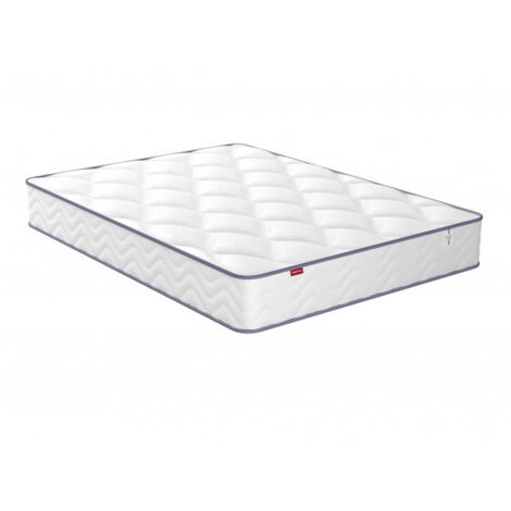 Matelas ressorts ensachés 140x190 cm – Épaisseur 22 cm – Soutien ferme, accueil moelleux – Mousse mémoire face hiver – Fabrication française – Merinos