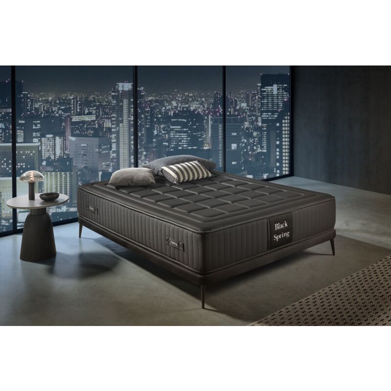 Moonia - Matelas Ressorts Ensachés Black Spring Royal, 30cm, 180x200cm