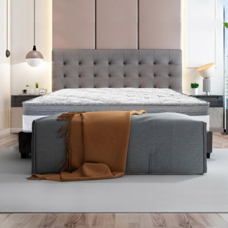 Matelas ressorts ensachés + mousse HR 90x190 cm - RELAX