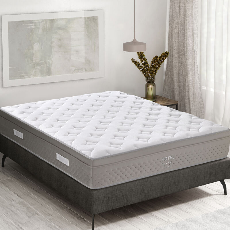 Matelas à ressorts ensachés 140x190 cm confort ferme - hotel ressort