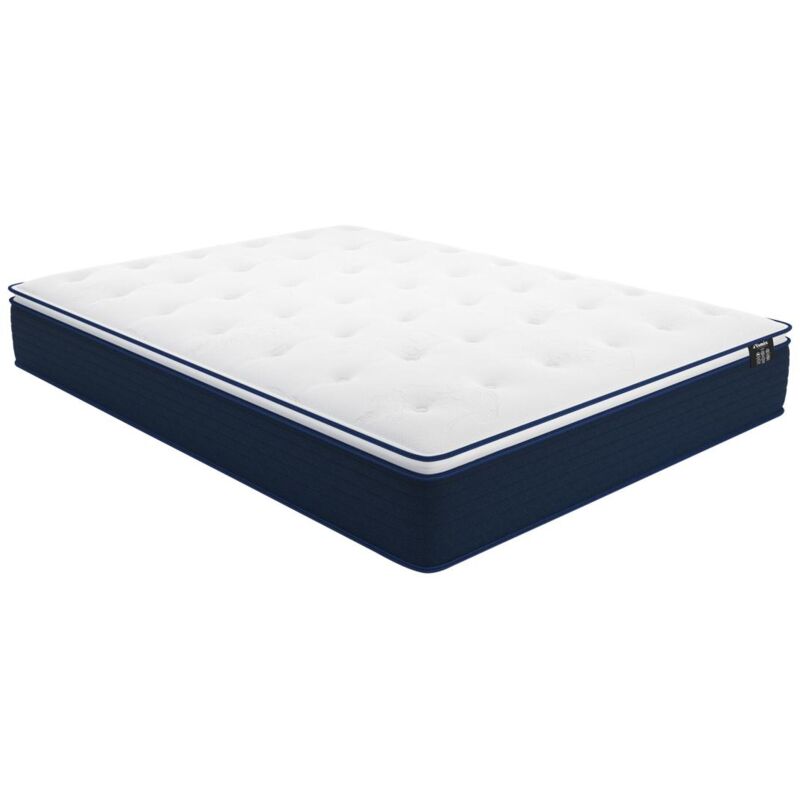 Matelas 140 x 190 cm ressorts ensachés et surmatelas intégré ép.24cm - altier de ysmée