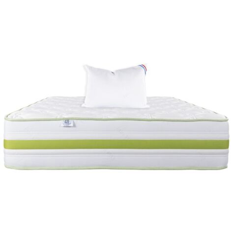 Matelas Rêverie, 30 cm, mousse haute densité, ferme, face été/hiver + 1 oreiller, 90x190cm