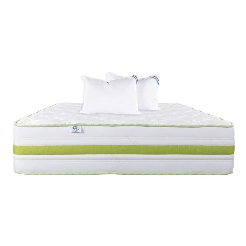 Matelas Rêverie, 30 cm, mousse haute densité, ferme, face été/hiver + 1 oreiller, 160x200cm
