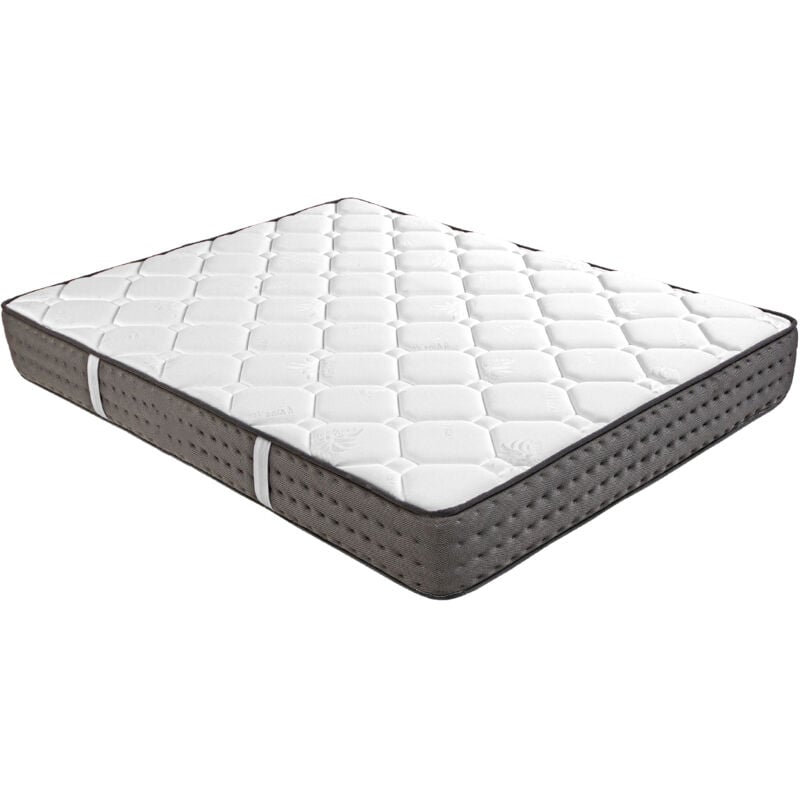 Matelas réversible King Size luna en mousse 3D face été/ hiver, mémoire de forme, indépendance du couchage - 180 x 200 x 20 cm
