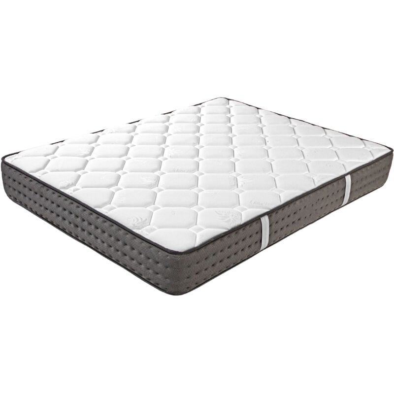 Matelas réversible King Size anya en mousse 3D avec face été/ hiver, mémoire de forme, indépendance du couchage - 180 x 200 x 20 cm