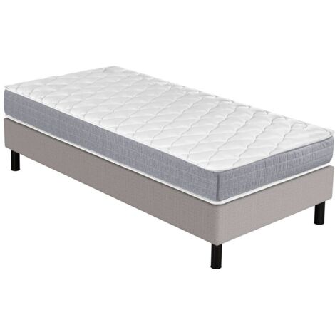 Matelas Ryad + sommier Newkit - 90x190 - Ressorts - Hauteur 21 cm - Très ferme