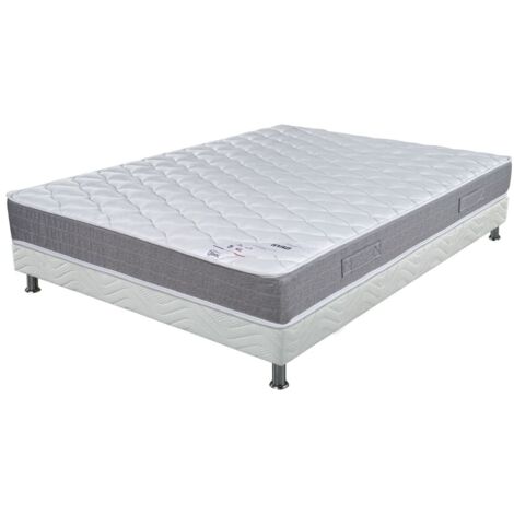 Matelas Ryad + sommier tapissier Omega - 140x190 - Ressorts - Hauteur 21 cm