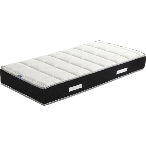 PROVENCE LITERIE Matelas Sandrine a Ressorts + Memoire de Forme 70 Kg/m3 - 70x190 Hauteur +/- 25 cm - Accueil Moelleux - Soutien Equilibre - 7 Zones de Confort -