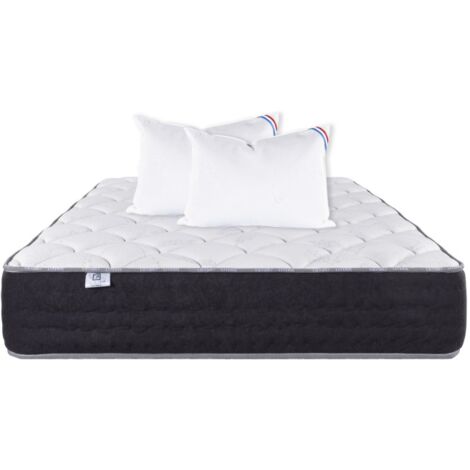 Matelas Serenite, Ressorts Ensachés, Mousse Haute Densité, ergonomique, Soutien très ferme + Oreiller, 140x200cm