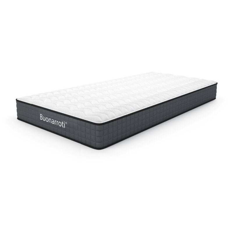 Matelas simple 80x190x23H avec tissu matelassé et ressorts ensachés - Raptor