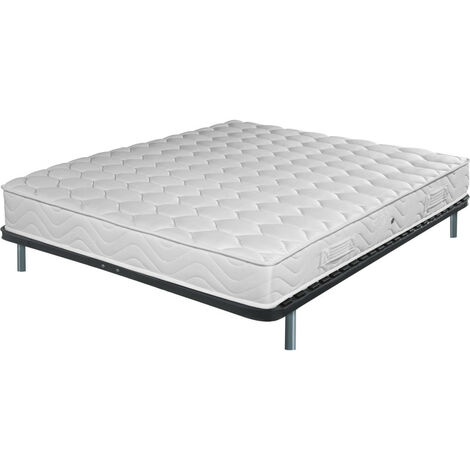 Matelas + sommier 140x190 Mousse - Soutien medium - Sommier démonté - Made in France