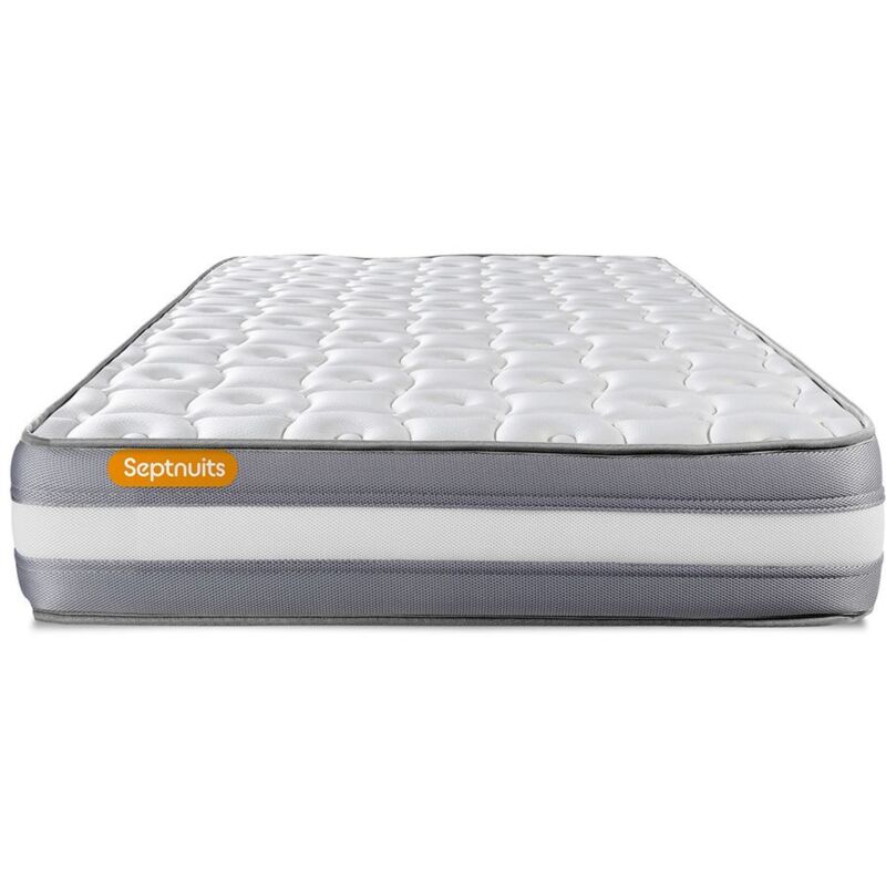 Ensemble matelas sommier Memo plus 90 x 190 cm - Couleur : Gris