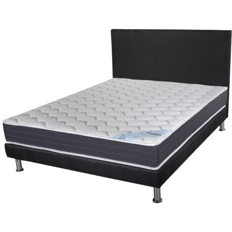 Matelas + Sommier + Tete SR9 Deco 160x200 Rhodes - H. 24 cm - Soutien ferme