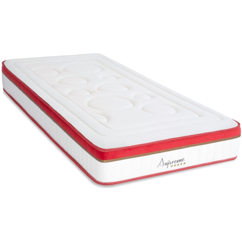 Maison Aubertin - Matelas Suprême mousse Haute densité Accueil mémoire de forme 24 cm - 90 x190 cm