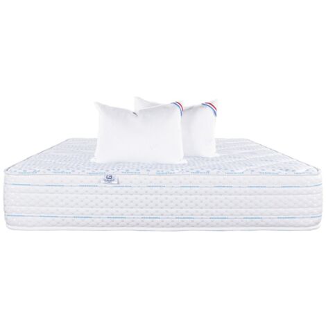 Matelas Thermotec (24 cm),mousse haute densité, ferme, face été/hiver et Oreiller, 160x200cm