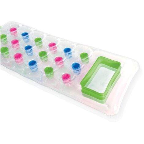 Matelas transparent à poches Intex - Vert - Vert