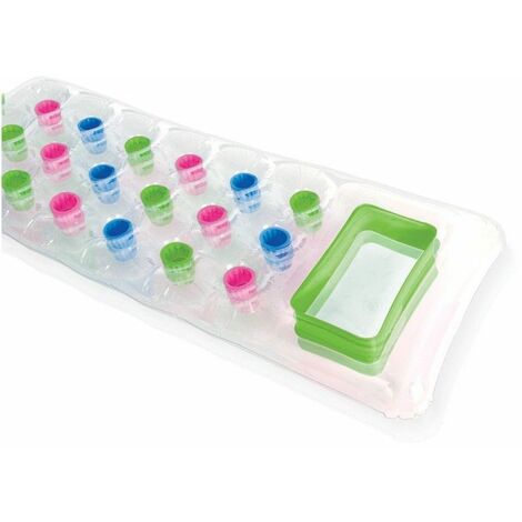Matelas gonflable transparent - L 188 x l 71 cm - Vinyle - Modèle aléatoire - Livraison gratuite