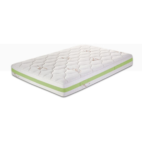 Matelas Simple 80x190cm Mémoire De Forme Hypoallergénique 23cm 7 Zones Leaf