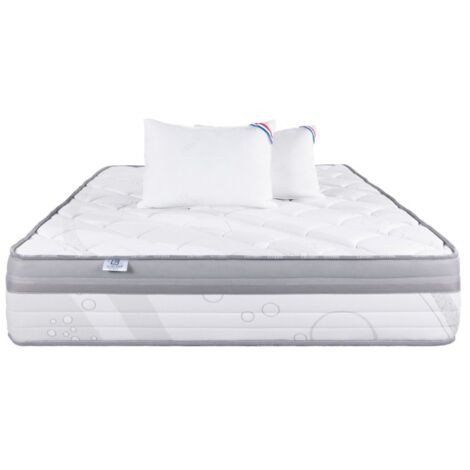 Matelas ViscoPlus, 26 cm, mousse haute densité, ferme, face été/hiver + 1 oreiller, 180x200cm