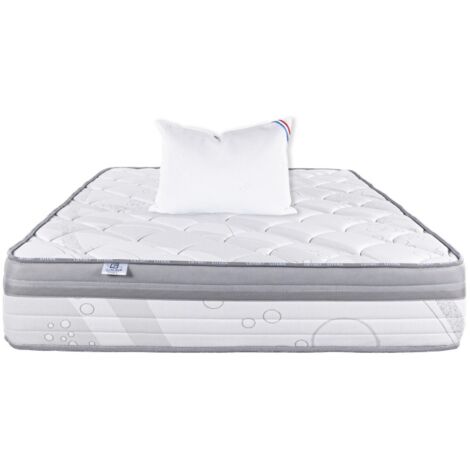 Matelas ViscoPlus, 26 cm, mousse haute densité, ferme, face été/hiver + 1 oreiller, 90x190cm