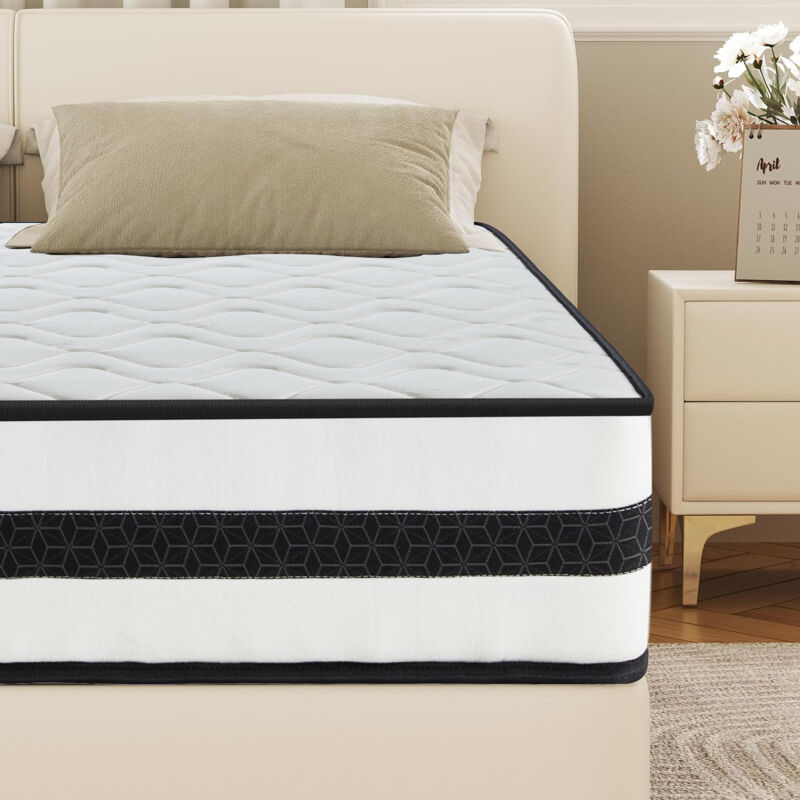 Matelas 140x190 épaisseur 25 cm Mousse mémoire de forme, Soutien Parfait, confort ferme,Hypoallergénique